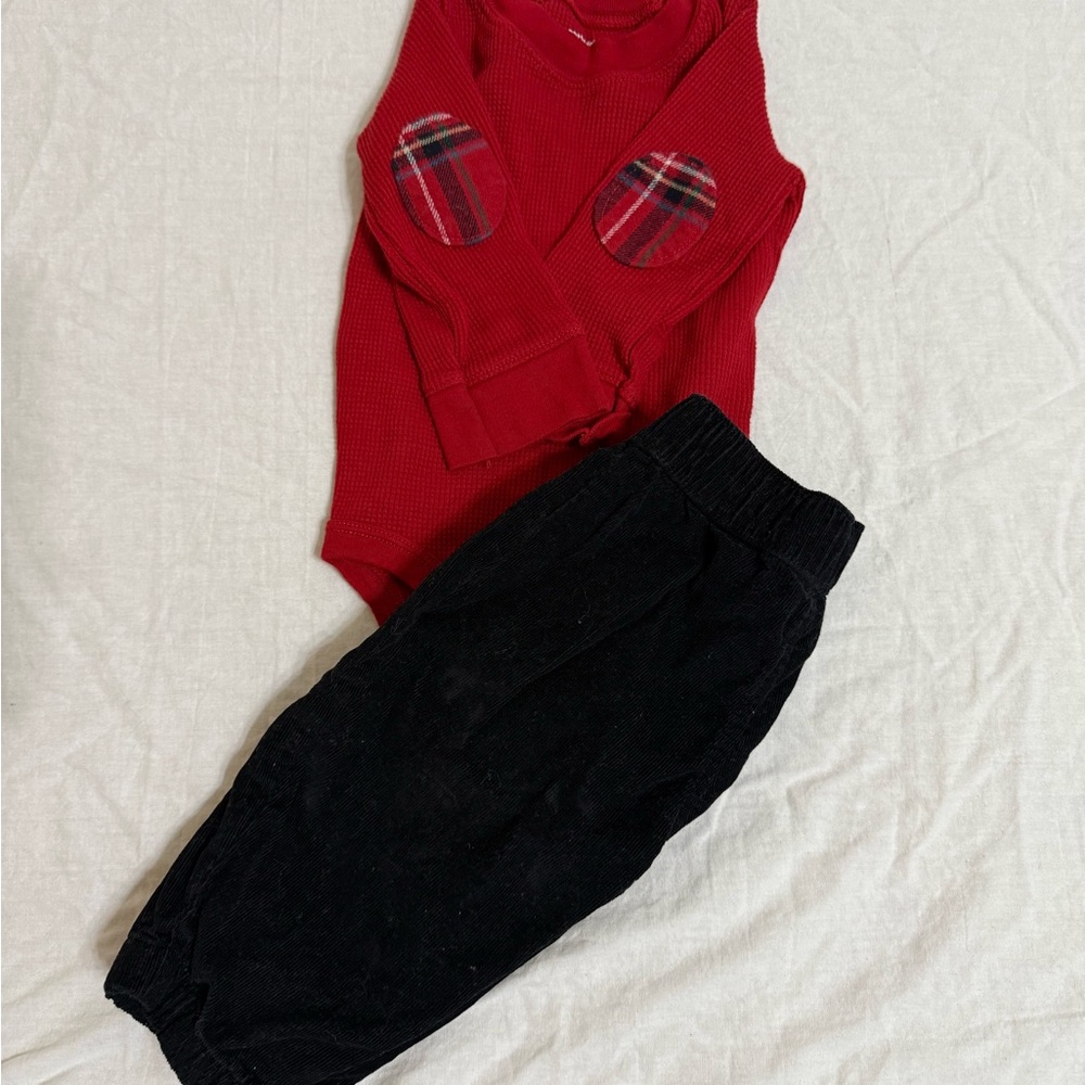 Carter's Red and Black Kids Jogger Set